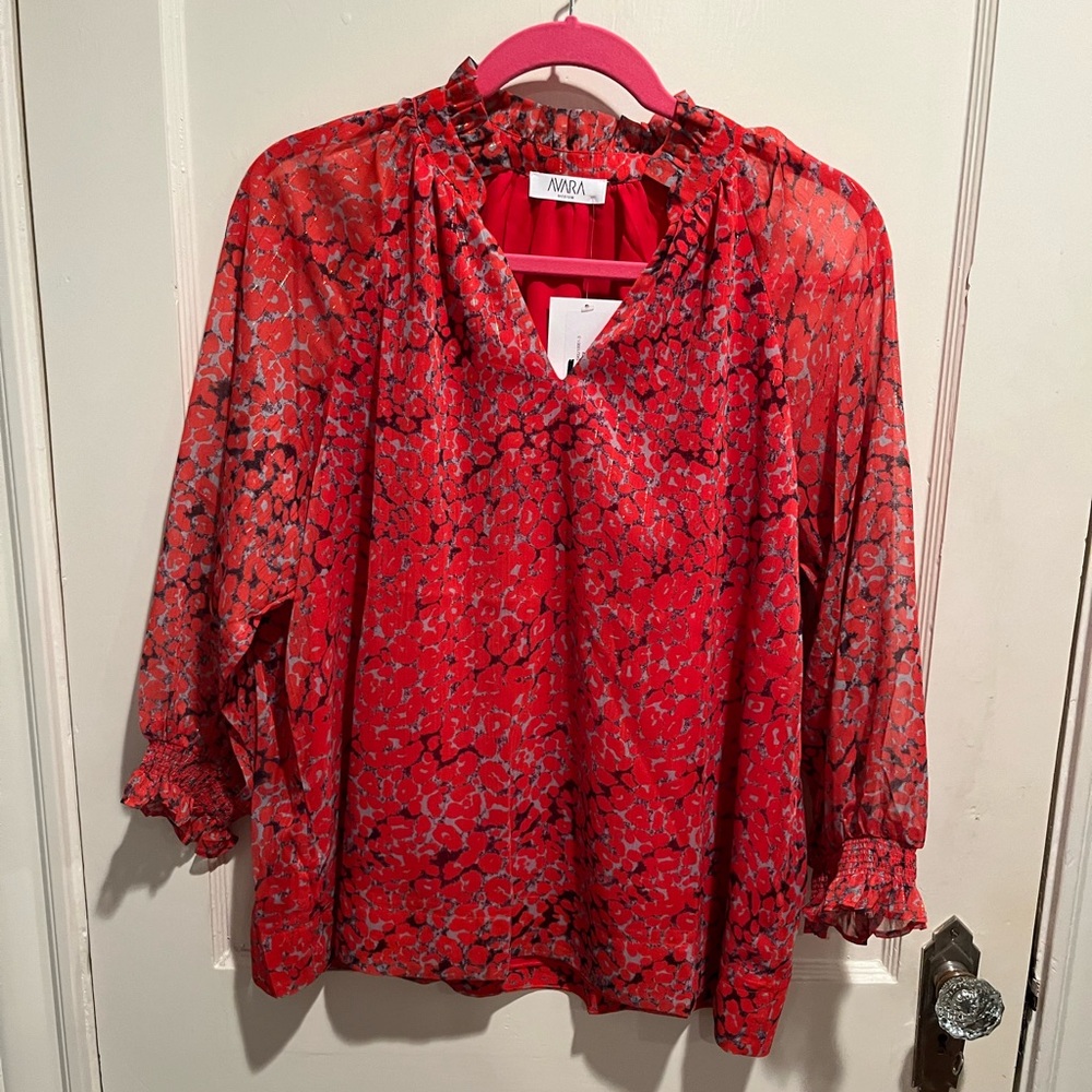 Avara red-orange top